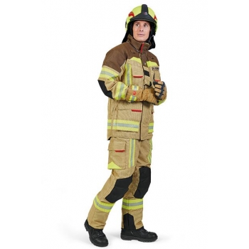 Ubranie bojowe FIRE FLEX – brązowo-piaskowy X55 z PBI (CNBOP) + napisy